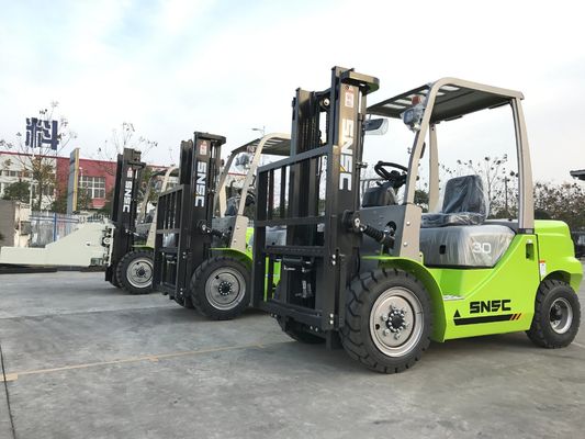 Green Forklift Diesel 5 Ton SNSC 4000kg Load  Diesel Counterbalance