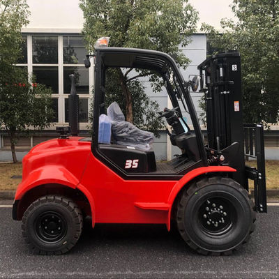 3.5 Ton 4x4 Forklift Small Rough Terrain Forklift FD35 Diesel Engine